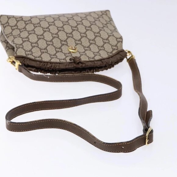 GUCCI GG Plus Supreme Shoulder Bag PVC Beige Gold Auth 137701 - Picture 7 of 16